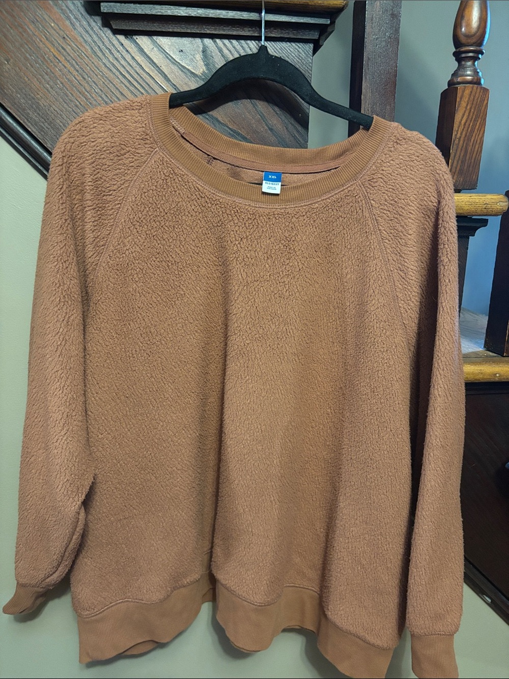 Old Navy Women's Plush Crewneck Sweatshirt in Brown